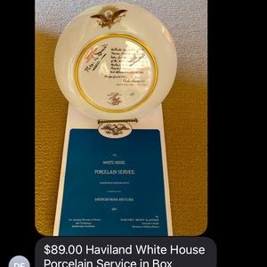 2 Havilland White House china plates comes in their own box